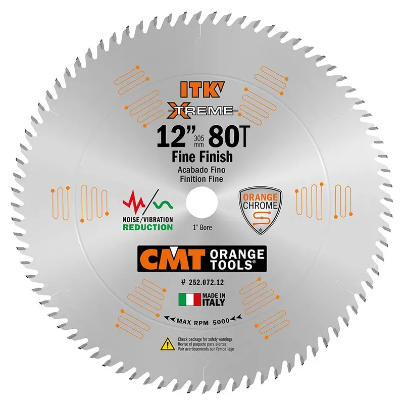 Cmt 252.072.12 Itk Ultra-Fine 12" X 72T Saw Blade For Smooth Cuts 1