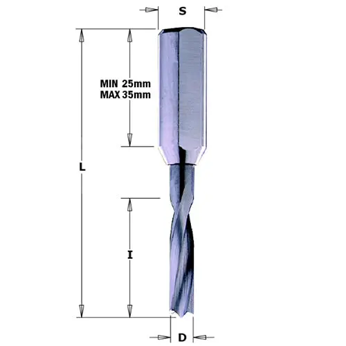Cmt 311.040.21 Solid Carbide Dowel Jointing Drill Bit 1