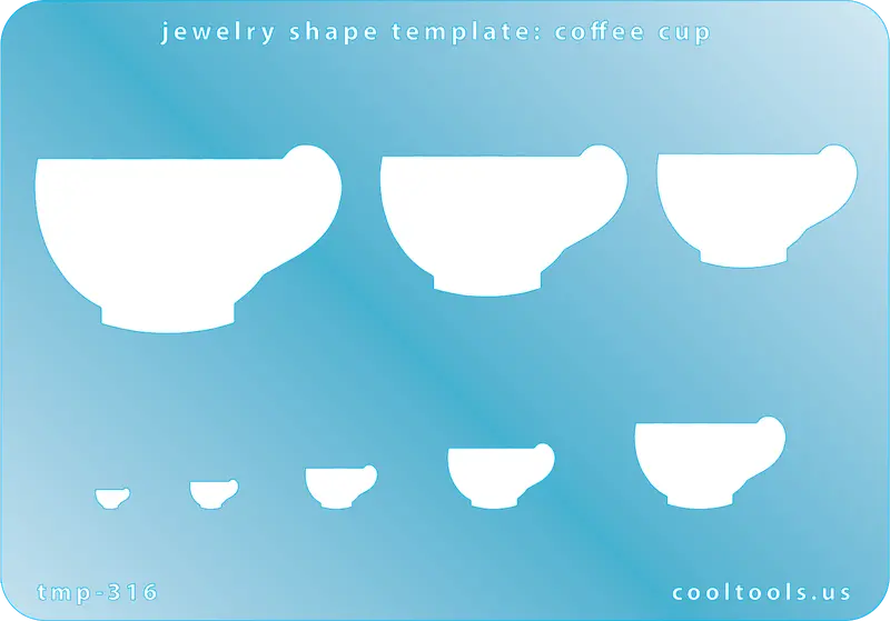 Coffee Cup Jewelry Template – Whimsical Beverage-Themed Shape For Charm Making 1