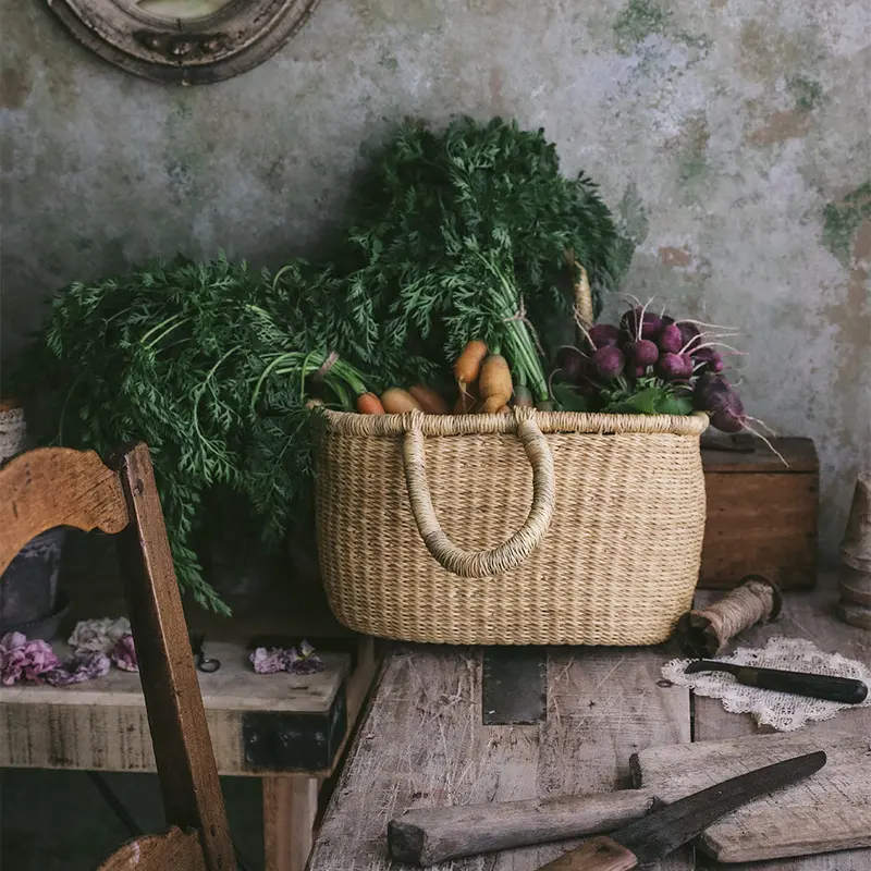 Compact Woven Basket Tote For Everyday Use 1