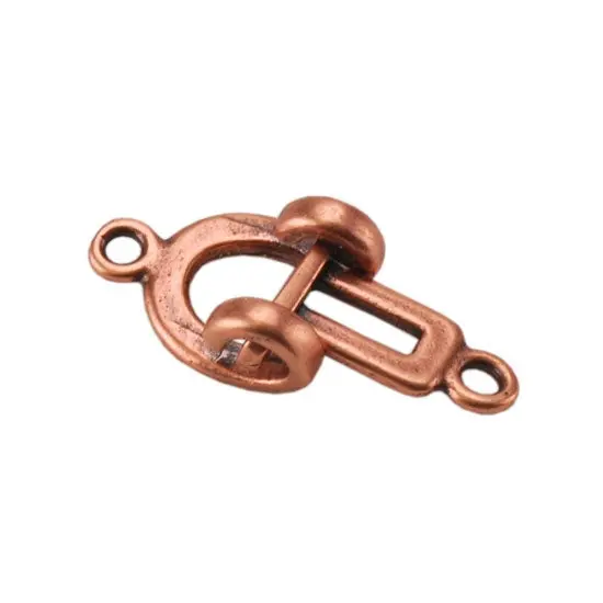 Contemporary Small Hook-And-Eye Copper Clasp – One Set 1