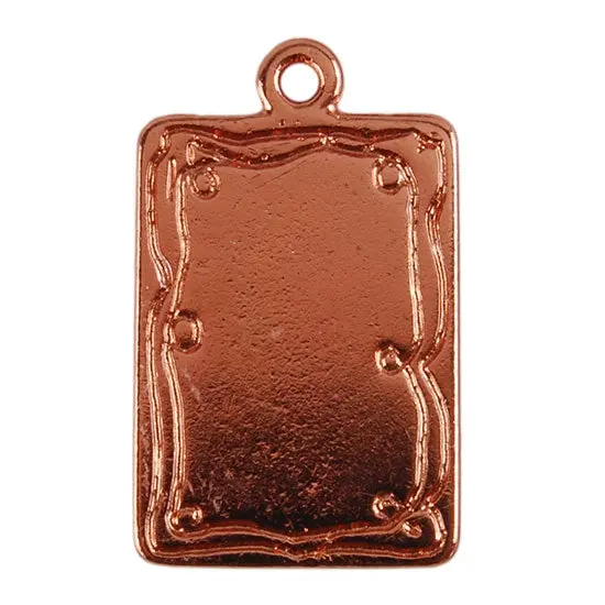 Copper Doodle Frame Pendant – Rectangle Shape (15×21Mm) 1
