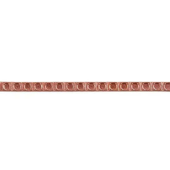 Copper Dotted Square Patterned Wire – 18-Gauge Dead Soft, 6" Minimum Length 1