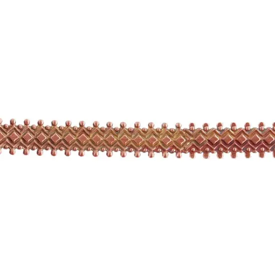 Copper Double Dotted Diamond Patterned Wire – 20-Gauge Dead Soft, 6" Minimum Length 1