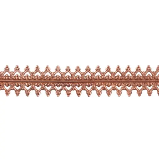 Copper Double Gallery #2 (Small) Patterned Wire – 24-Gauge Dead Soft, 6" Minimum Length 1