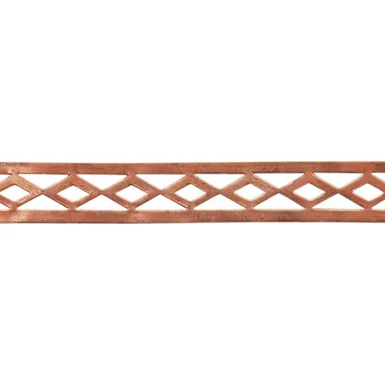 Copper Edged Diamonds Patterned Wire – 24-Gauge Dead Soft, 6" Minimum Length 1