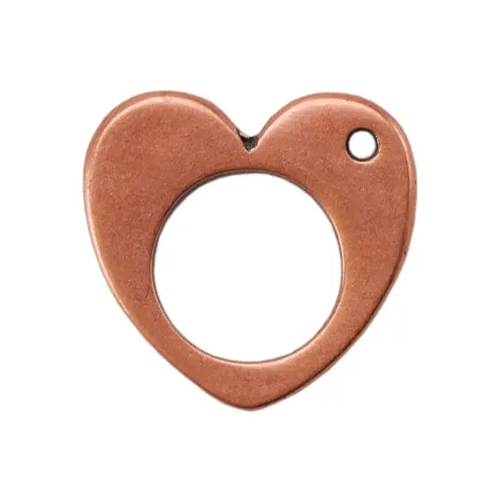 Copper Heart Charm – Single-Piece Jewelry Accent 1
