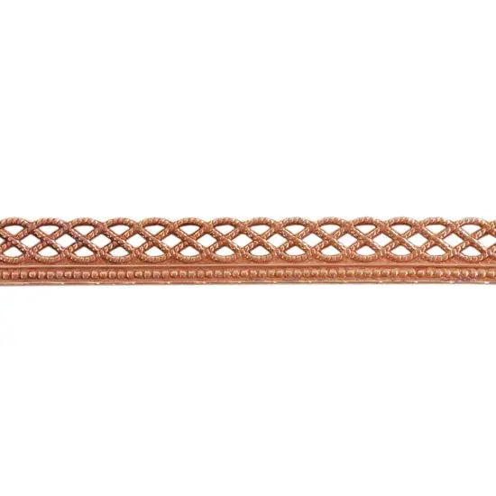 Copper Knotted Rope With Edge Patterned Wire – 22-Gauge Dead Soft, 6" Minimum Length 1