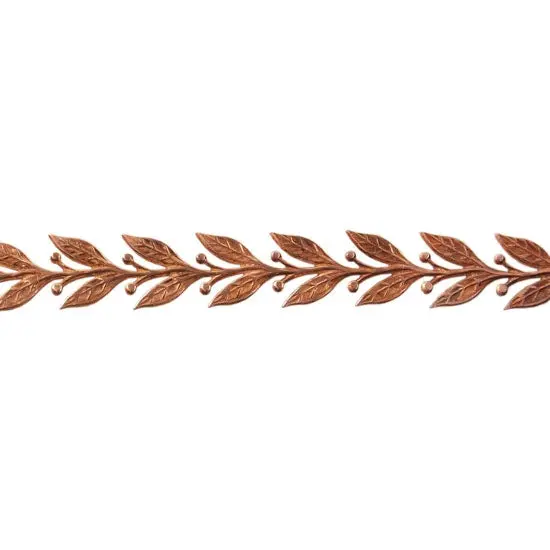 Copper Leaves Patterned Wire – #5 Design, 22-Gauge Dead Soft, 6" Minimum Length 1