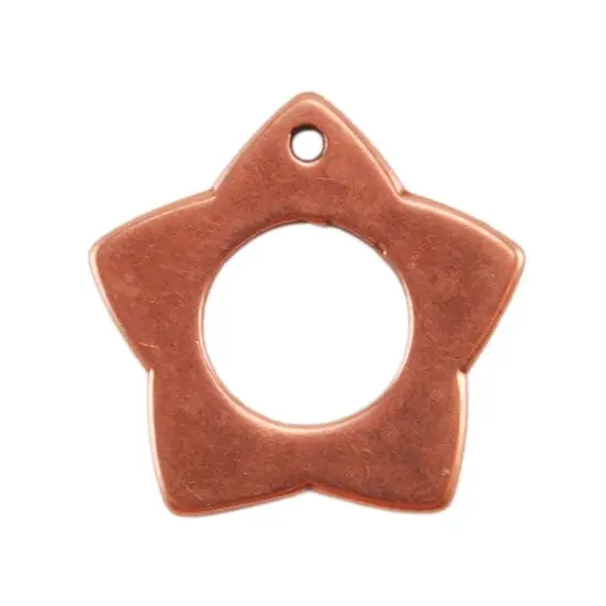 Copper Star Charm – Celestial-Themed Jewelry Component 1