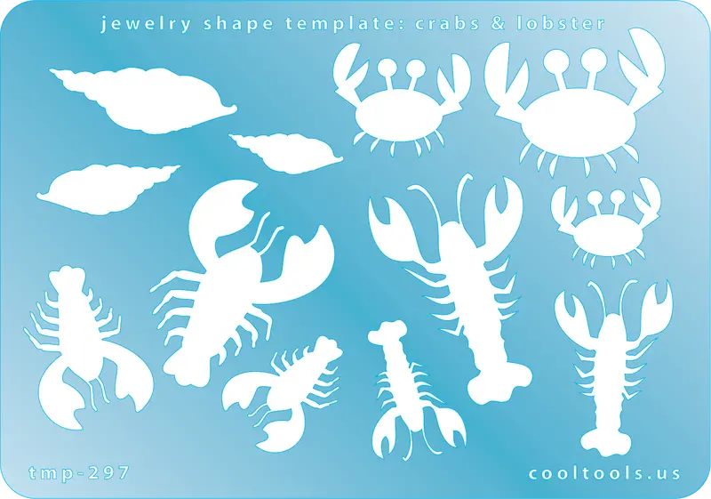 Crab & Lobster Jewelry Template For Detailed Seafood-Themed Metalwork 1