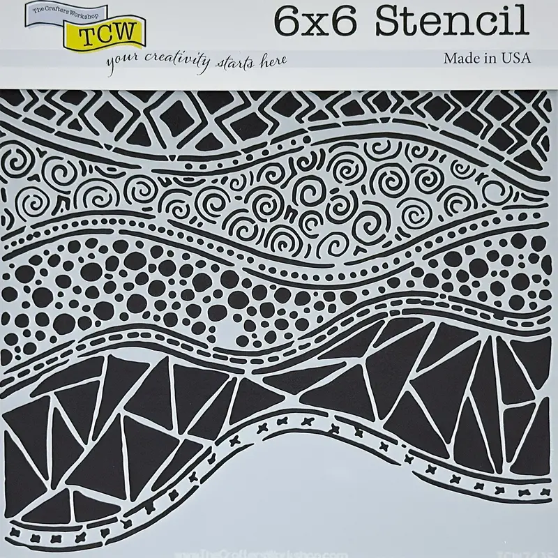 Crazy Waves Design Stencil For Dynamic, Fluid Surface Effects 1