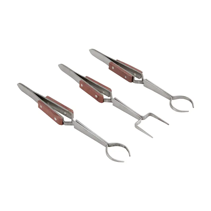 Cross-Lock Craft Tweezers – 3-Piece Ergonomic Holding Set 1