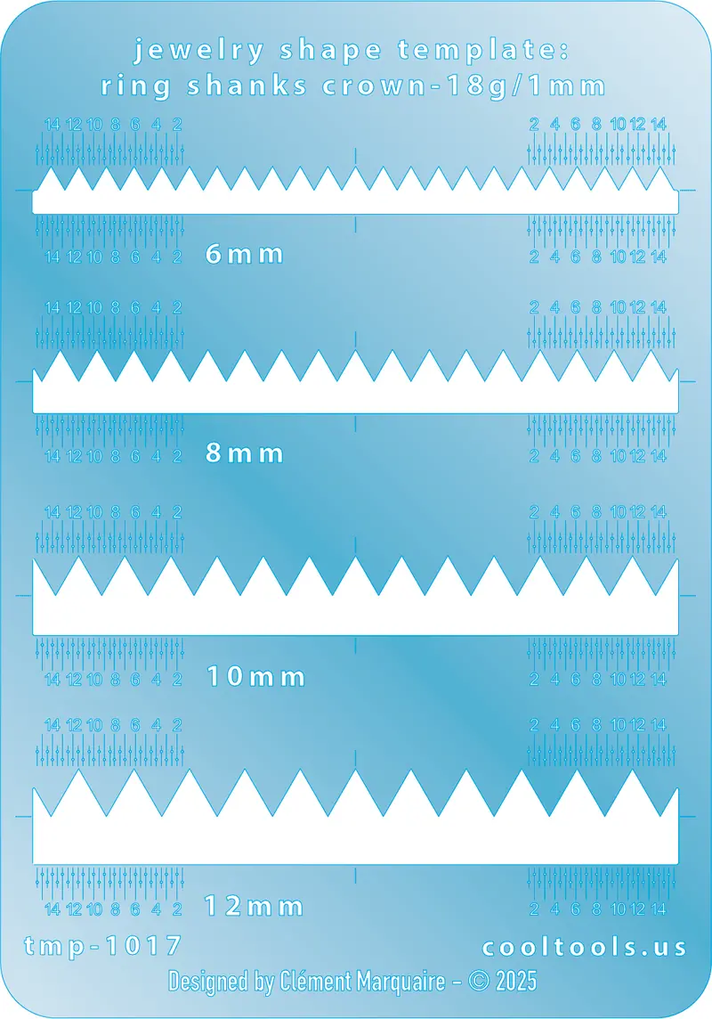 Crown-Style Ring Shank Template For Precision Sizing 1