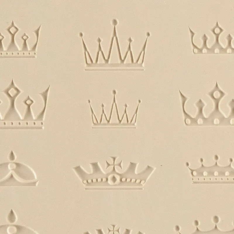 Crowns Embossed Jewelry Elements – Regal Textured Components 1