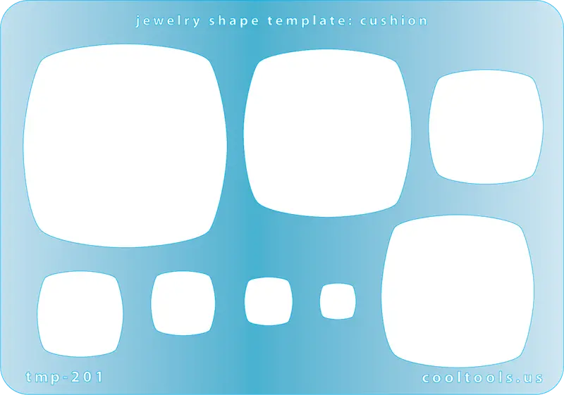 Cushion Cut Jewelry Template For Classic Gemstone-Style Settings 1