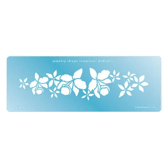 Daffodil Floral Jewelry Shape Template 1