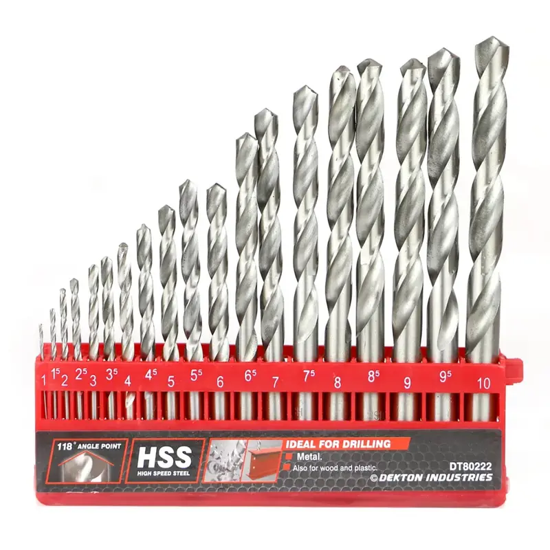 Dekton 19-Piece Hss Drill Bit Set – 1 To 10 Mm, Precision Ground For Metal & Wood 1