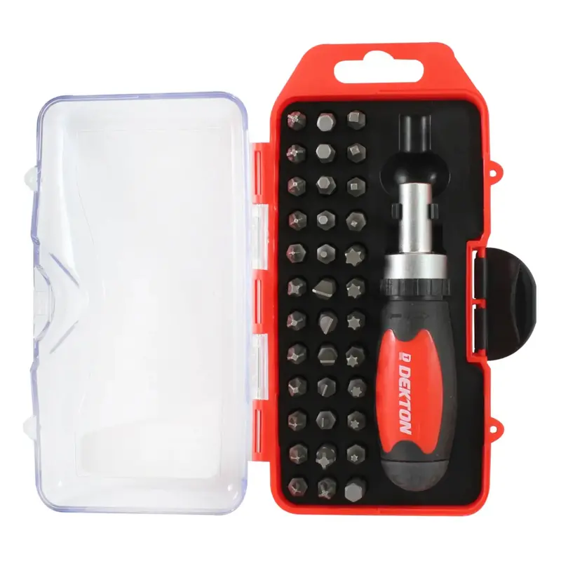 Dekton 37-Piece Stubby Ratchet Screwdriver & Bit Kit 1