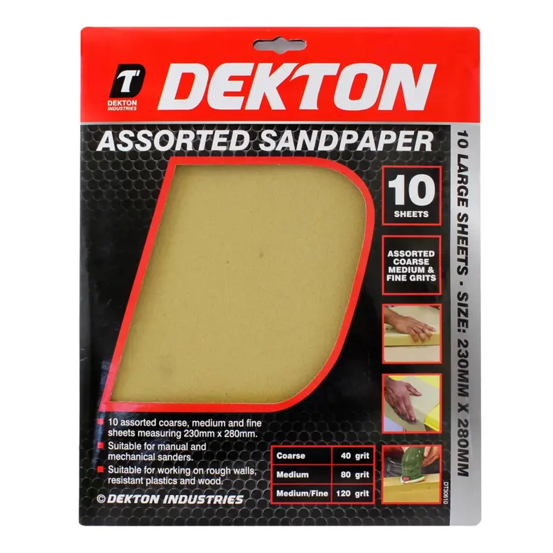 Dekton Assorted Grit Sandpaper Set For Diy And Professional Use 1