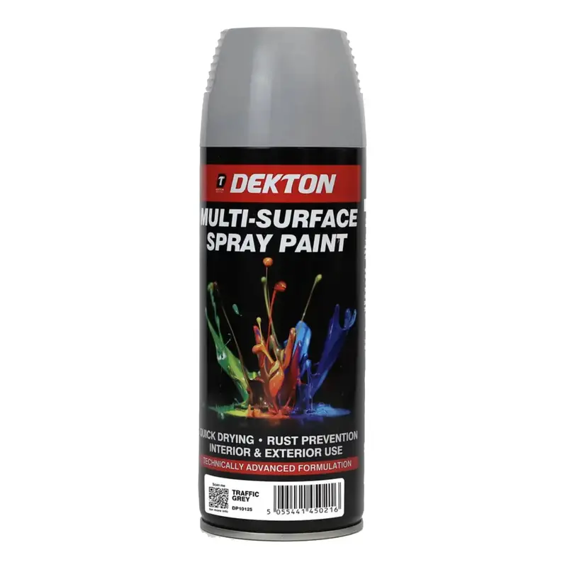 Dekton Traffic Grey Spray Paint – 400Ml High-Visibility Coating 1