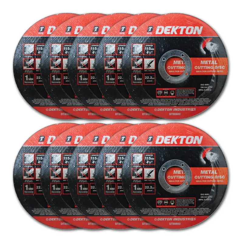 Dekton Ultra-Thin 115Mm Metal-Cutting Disc – 10-Pack 1