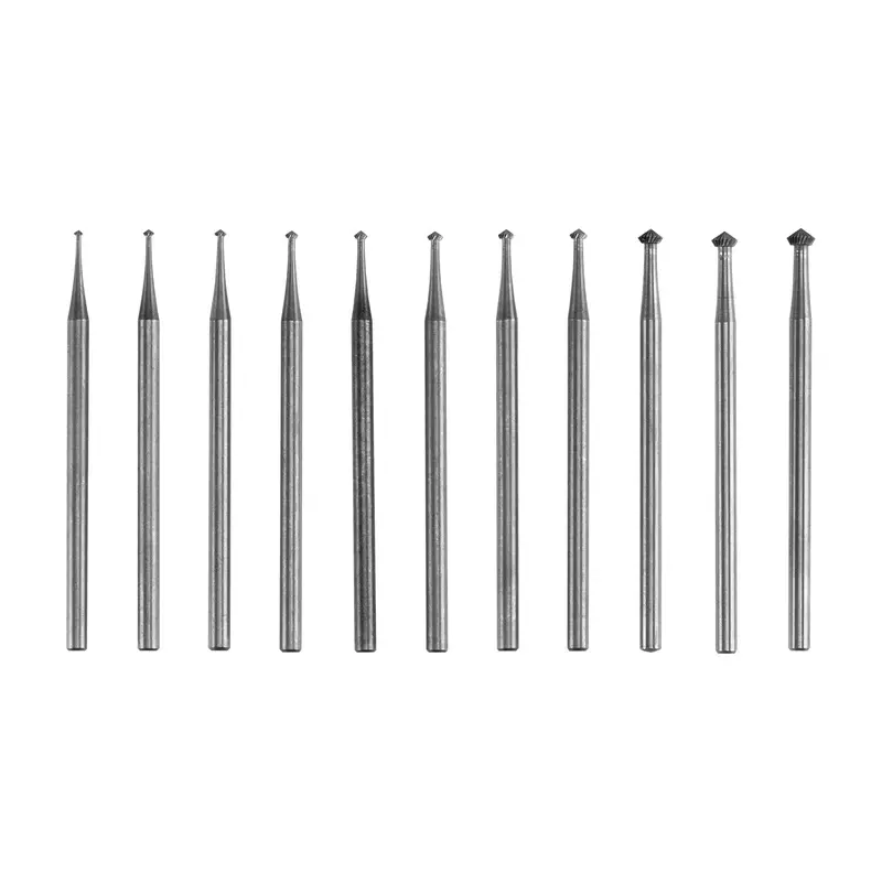 Deluxe Swiss Tungsten Vanadium 45° Hart Burs – Sculpting & Engraving 1