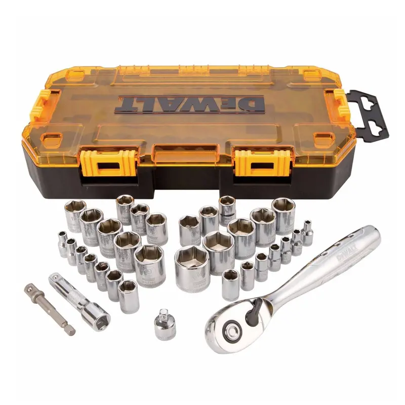 Dewalt 34-Piece Mechanics Socket Set With Ratchet 1