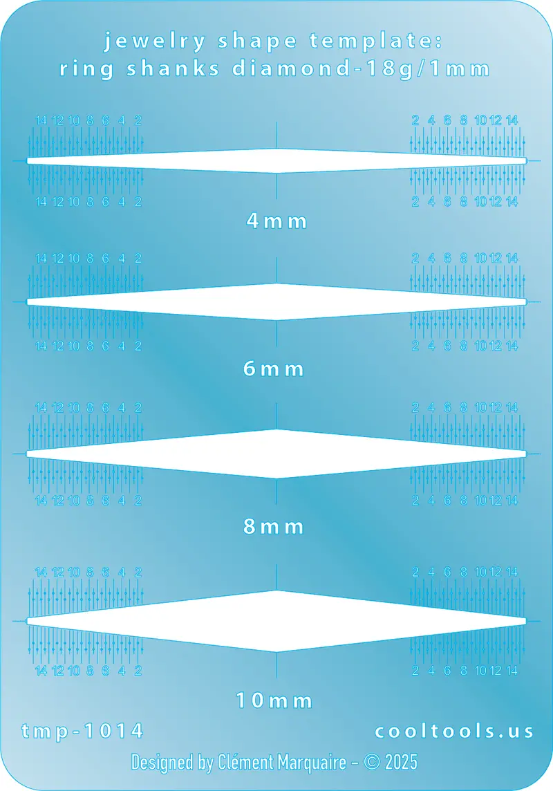 Diamond-Contour Ring Shank Template 1