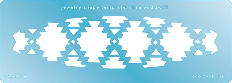 Diamond Twill Jewelry Template – Textured Weave-Inspired Shape 1