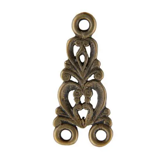 Double Heart Bronze Connector – 8Mm × 17Mm (3-Pack) 1