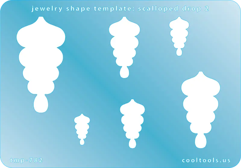 Double Scalloped Drop Jewelry Template #2 1