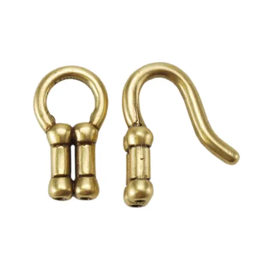 Double-Strand Bronze-Plated Hook & Eye Clasp – 20Mm × 9Mm, Single Set 1