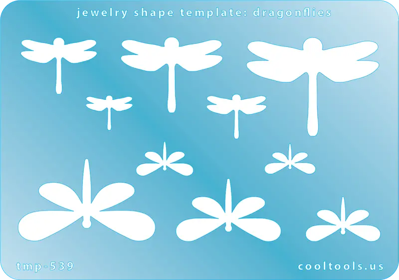 Dragonfly Jewelry Template – Delicate Winged Insect Cutout 1
