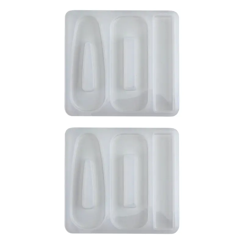 Dual-Pack Hair Clip Silicone Resin Mold For Accessory Crafting 1