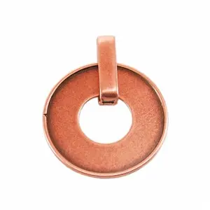 Easy-Set Copper Pendant Base – Diy Jewelry Making Component 1