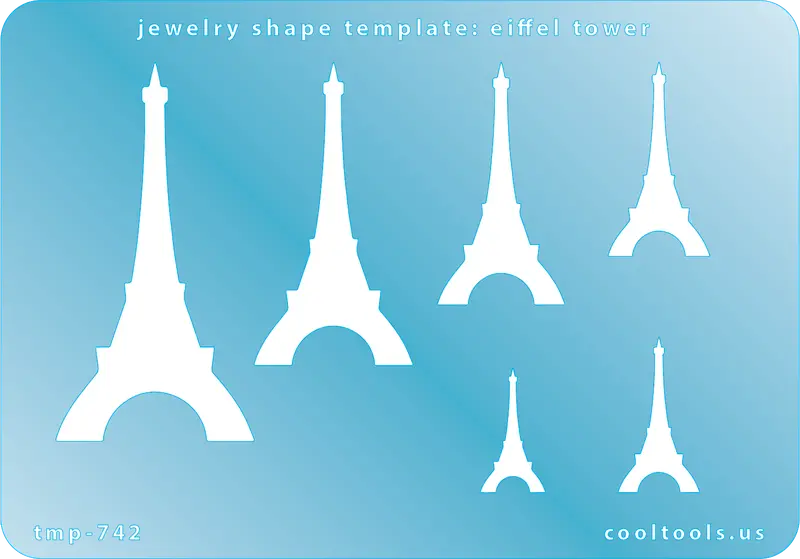 Eiffel Tower Silhouette Jewelry Template For Diy Pendants 1