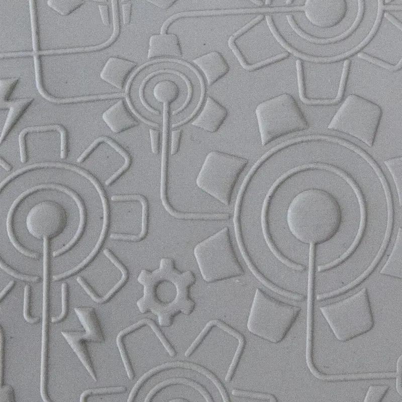Electric Gears Embossed Texture Tile For Jewelry Making 1