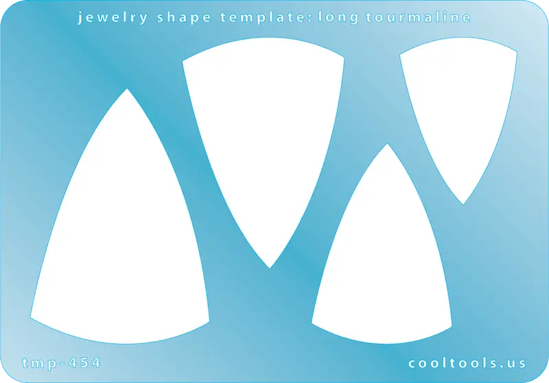 Elongated Tourmaline-Shaped Jewelry Template For Gemstone Replicas 1