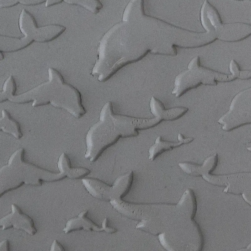 Embossed Flying Dolphins Texture Tile 1