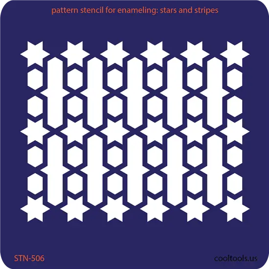 Enameling Stencil: Patriotic Stars And Stripes 1