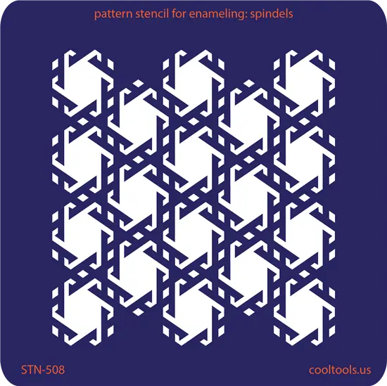 Enameling Stencil: Spindels Design 1