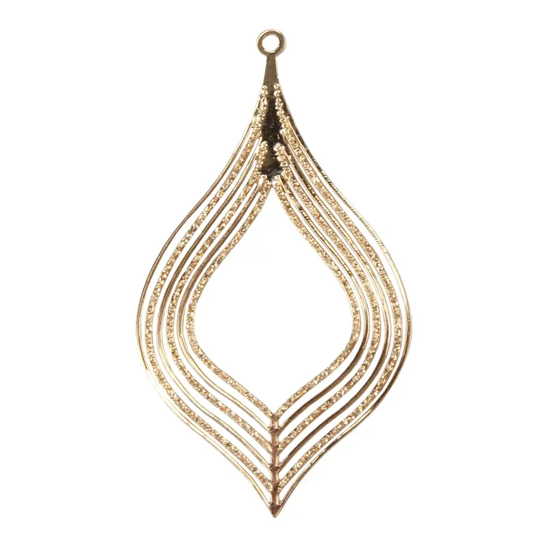 Fancy Drop-Shaped Brass Pendant Set – 4-Piece Design Collection 1