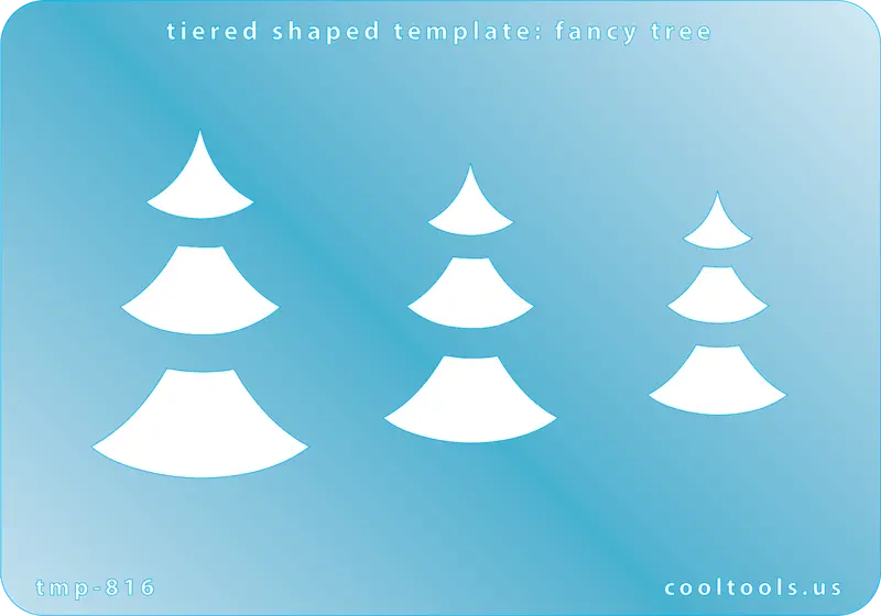 Fancy Tree Tiered Shaped Template For Decorative Projects 1