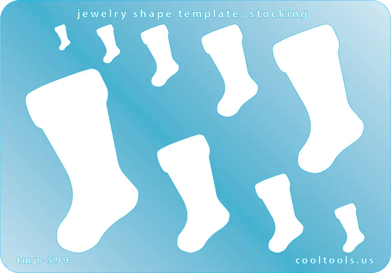 Festive Stocking Jewelry Shape Template 1