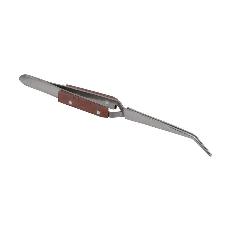 Fiber-Grip Curved-Tip Cross-Lock Tweezers – Angled Precision 1