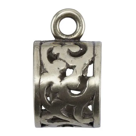 Filigree Bronze Tube Bail With Ring – 9Mm × 15.5Mm (Single Piece) 1