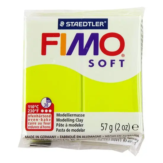 Fimo Green Lime #52 Polymer Clay Block (2 Oz) 1