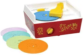 Fisher-Price Vintage-Style Music Box Record Player Toy 1