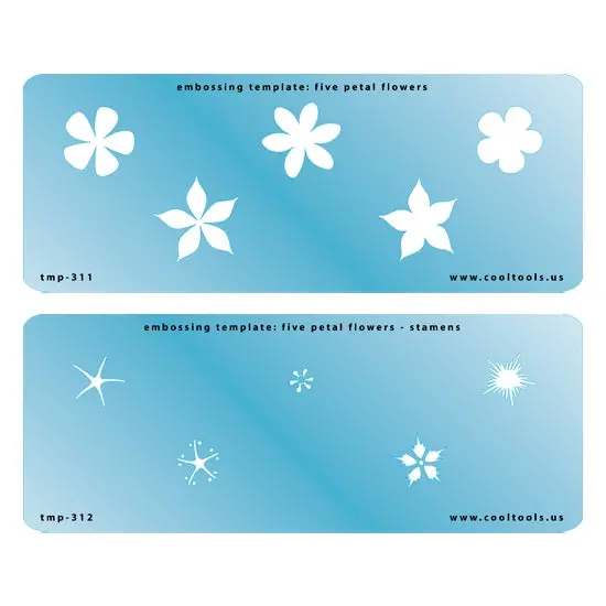 Five-Petal Flower Embossing Template Set 1